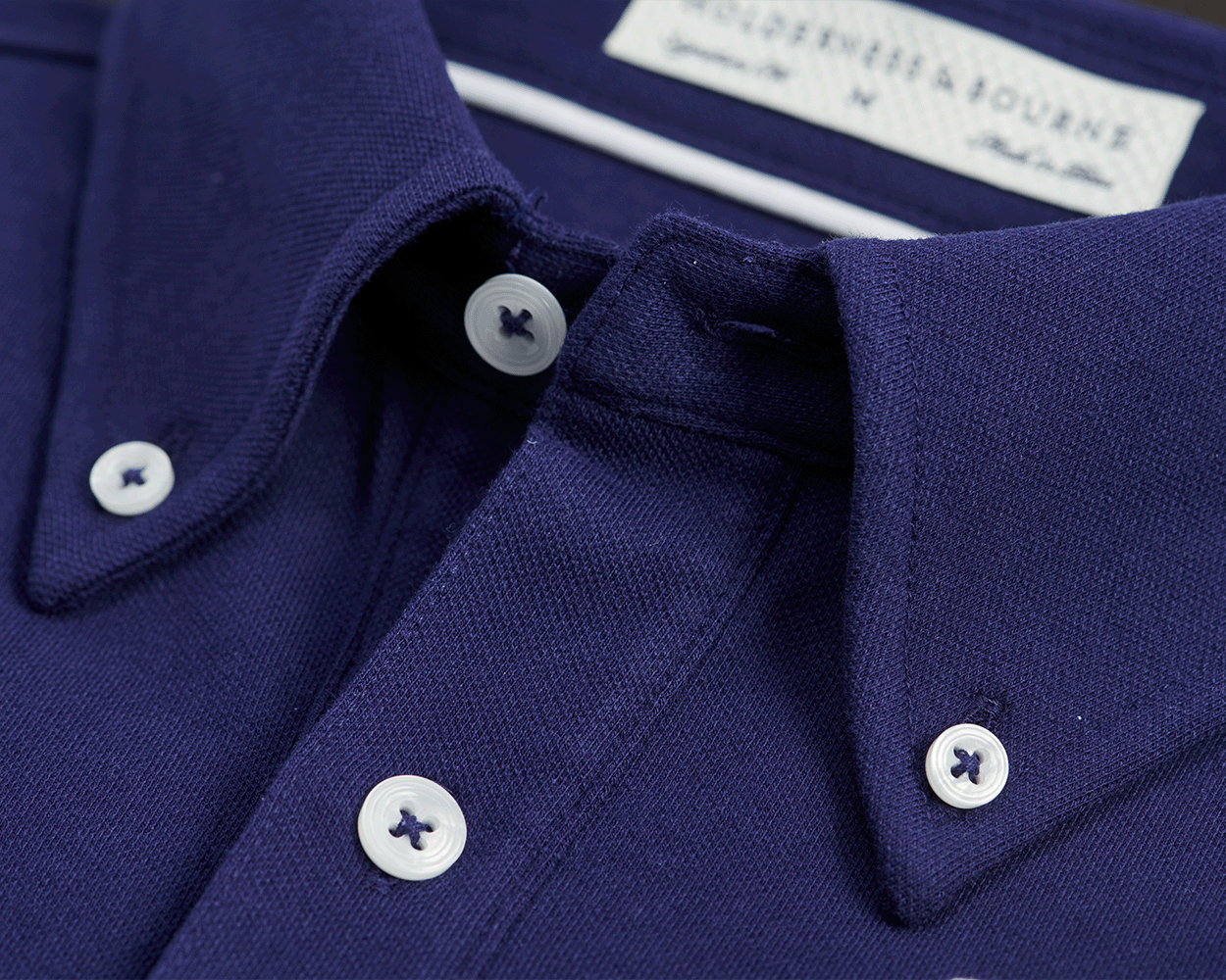 Men's Long Sleeve Navy Polo | Holderness & Bourne Men's Long Sleeve Navy Polo | Holderness & Bourne