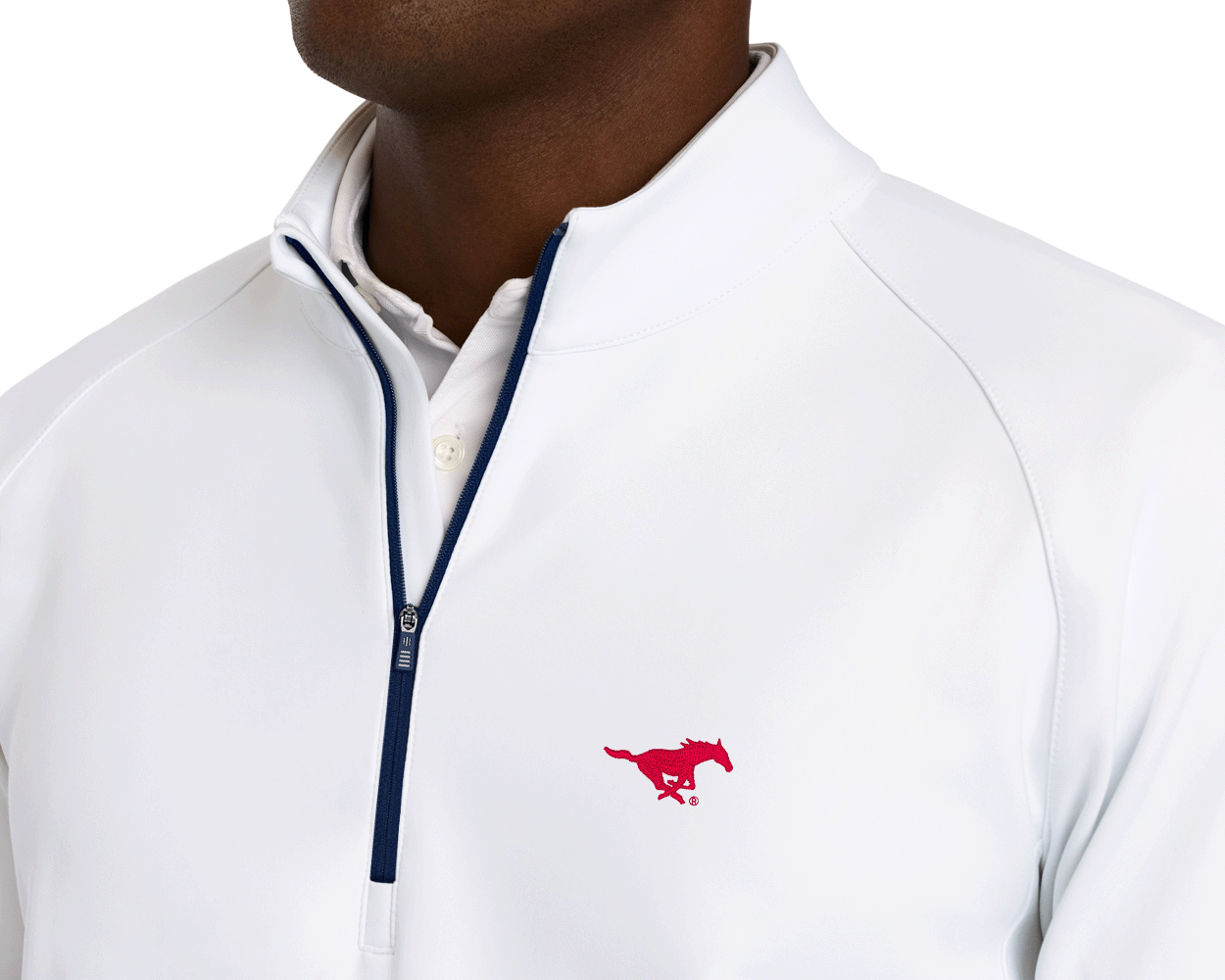 Southern Methodist University Rodgers Quarter-Zip: White