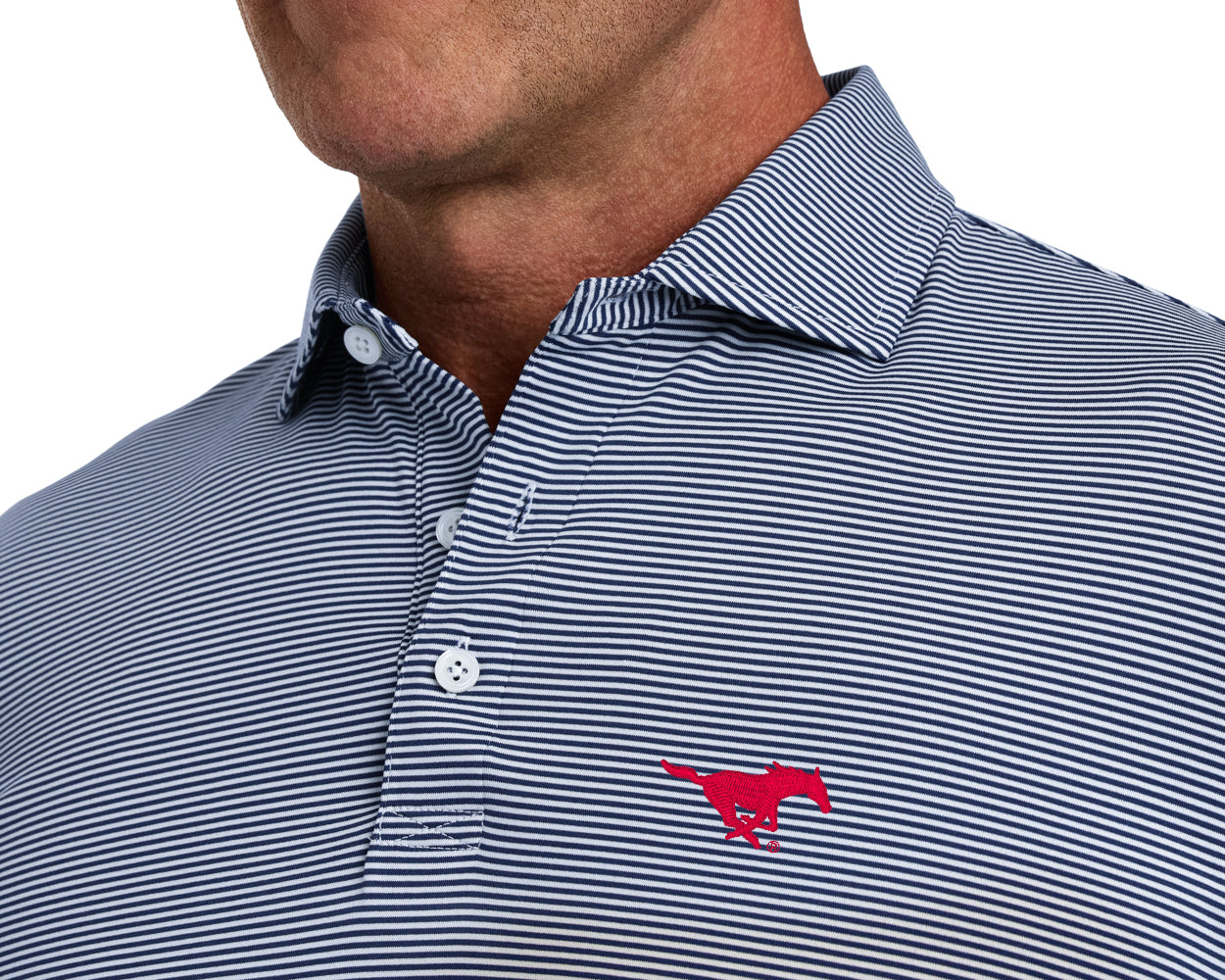 Southern Methodist University Perkins Shirt: Navy & White