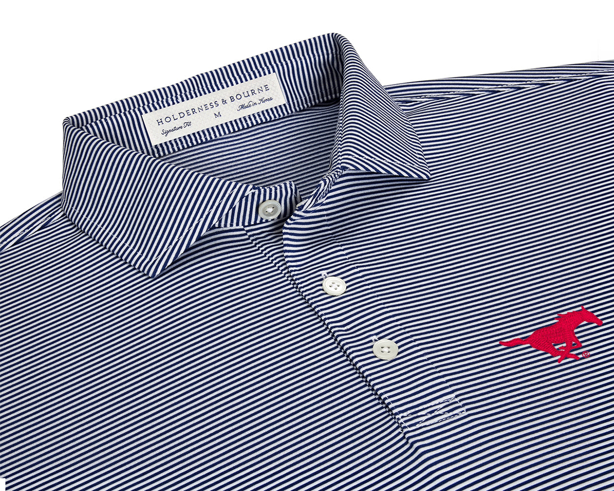 Southern Methodist University Perkins Shirt: Navy & White