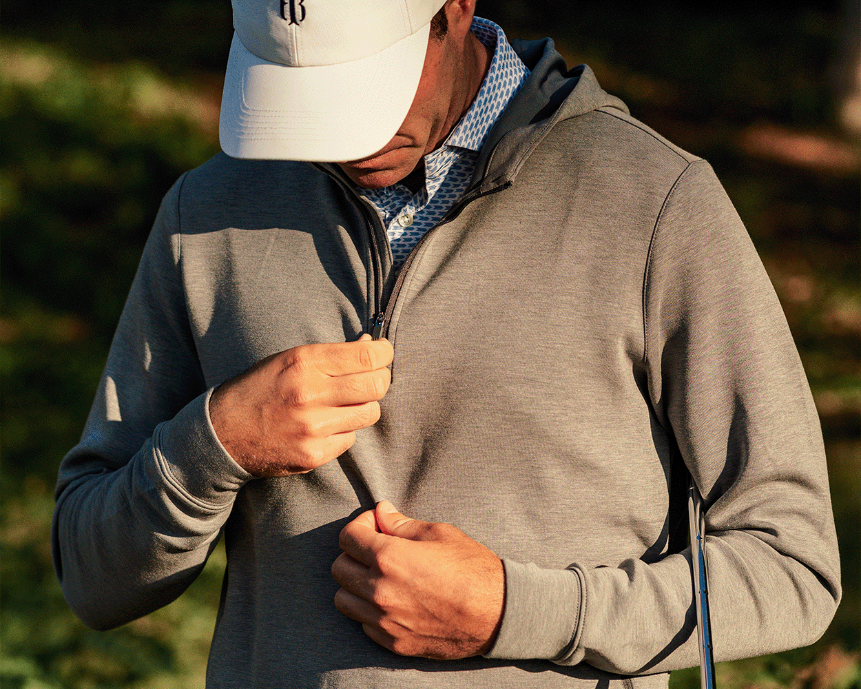 The Tilley Quarter-Zip Hoodie: Heathered Charcoal