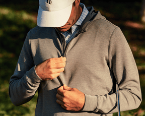 The Tilley Quarter-Zip Hoodie: Heathered Charcoal