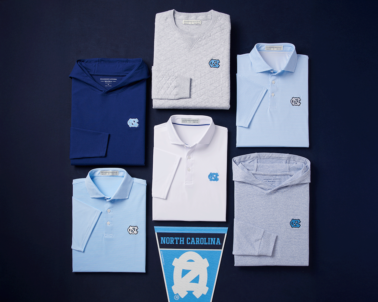 University of North Carolina Norman Shirt: Vista Blue & Horizon Blue