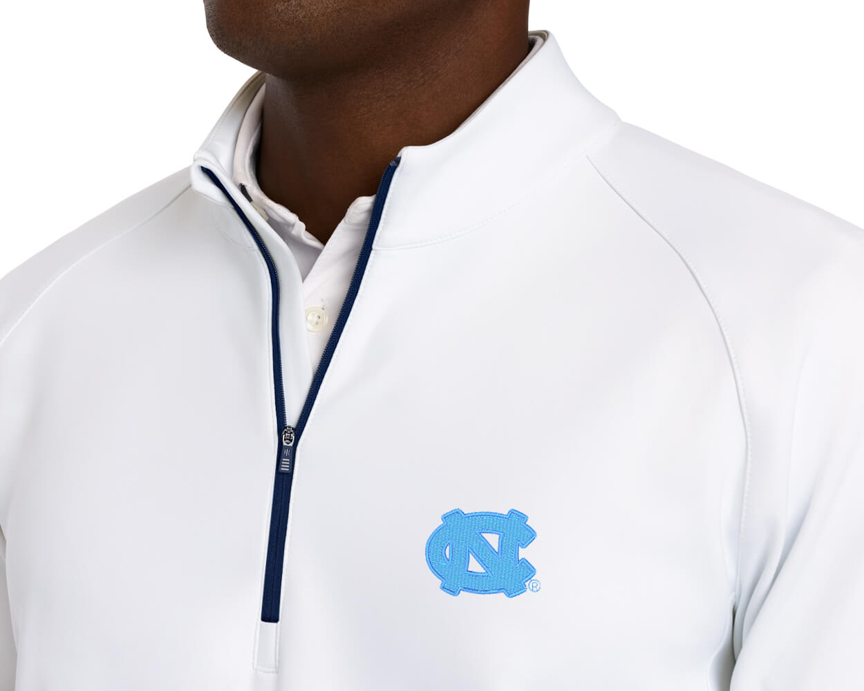 University of North Carolina Rodgers Quarter-Zip: White