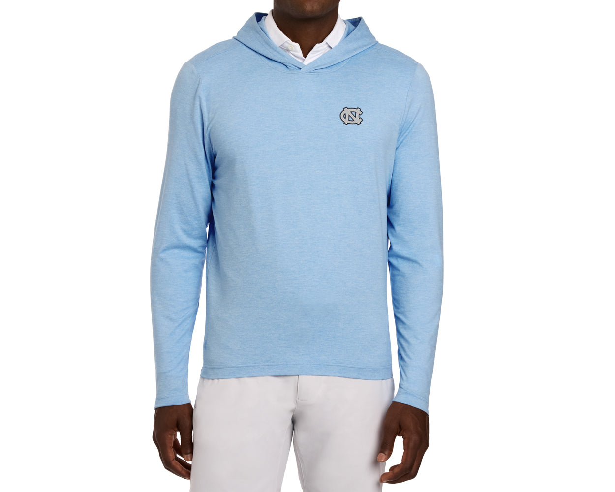 University of North Carolina Stowe Hoodie: Heathered Vista Blue