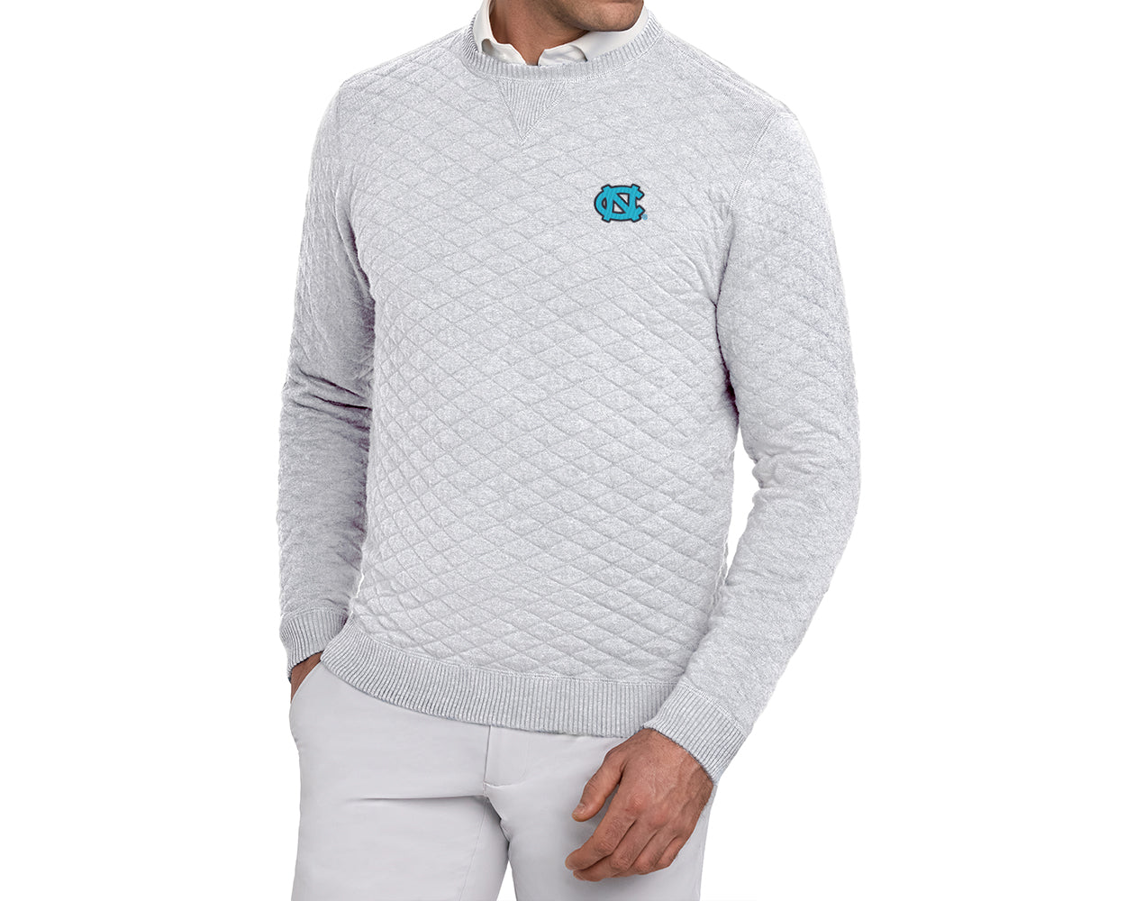 University of North Carolina Ward Crewneck Sweater: Heathered Gray