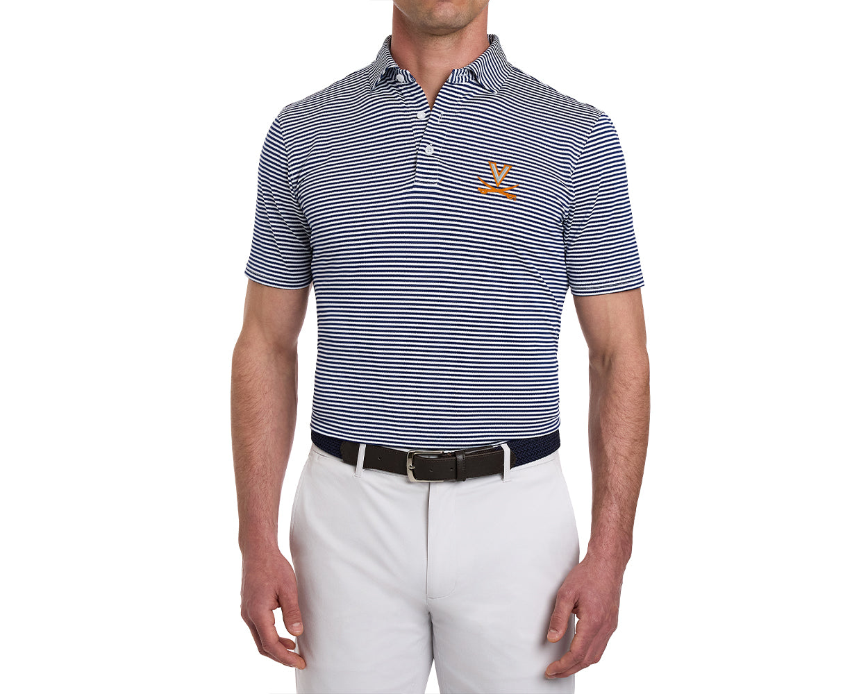 University of Virginia Maxwell Shirt: Navy & White