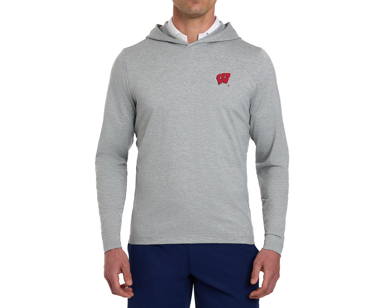 University of Wisconsin Stowe Hoodie: Heathered Gray