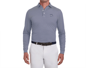 Yale Golf Course Burke Shirt: Navy & White