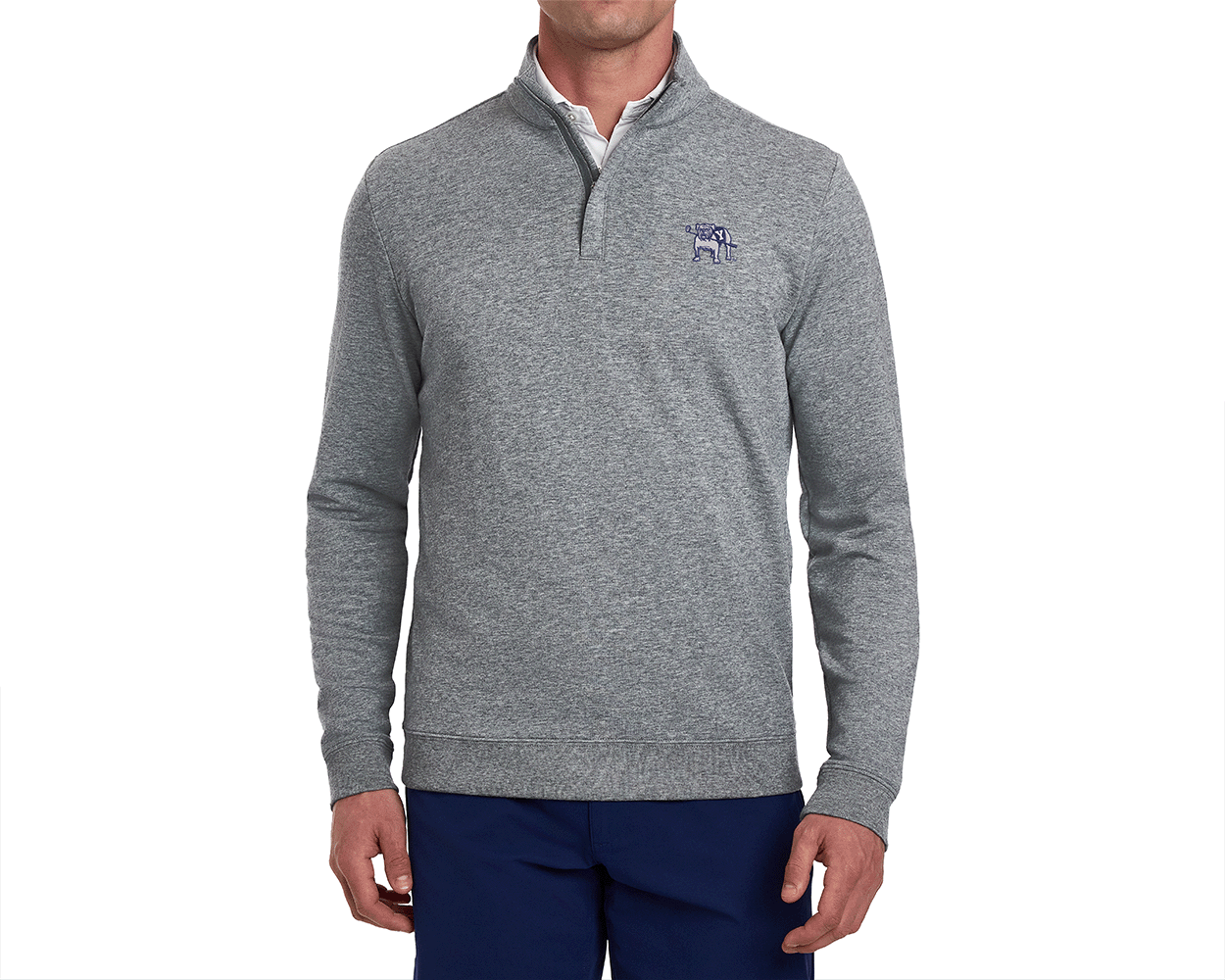 Yale Golf Course Harper Quarter-Zip: Heathered Gray