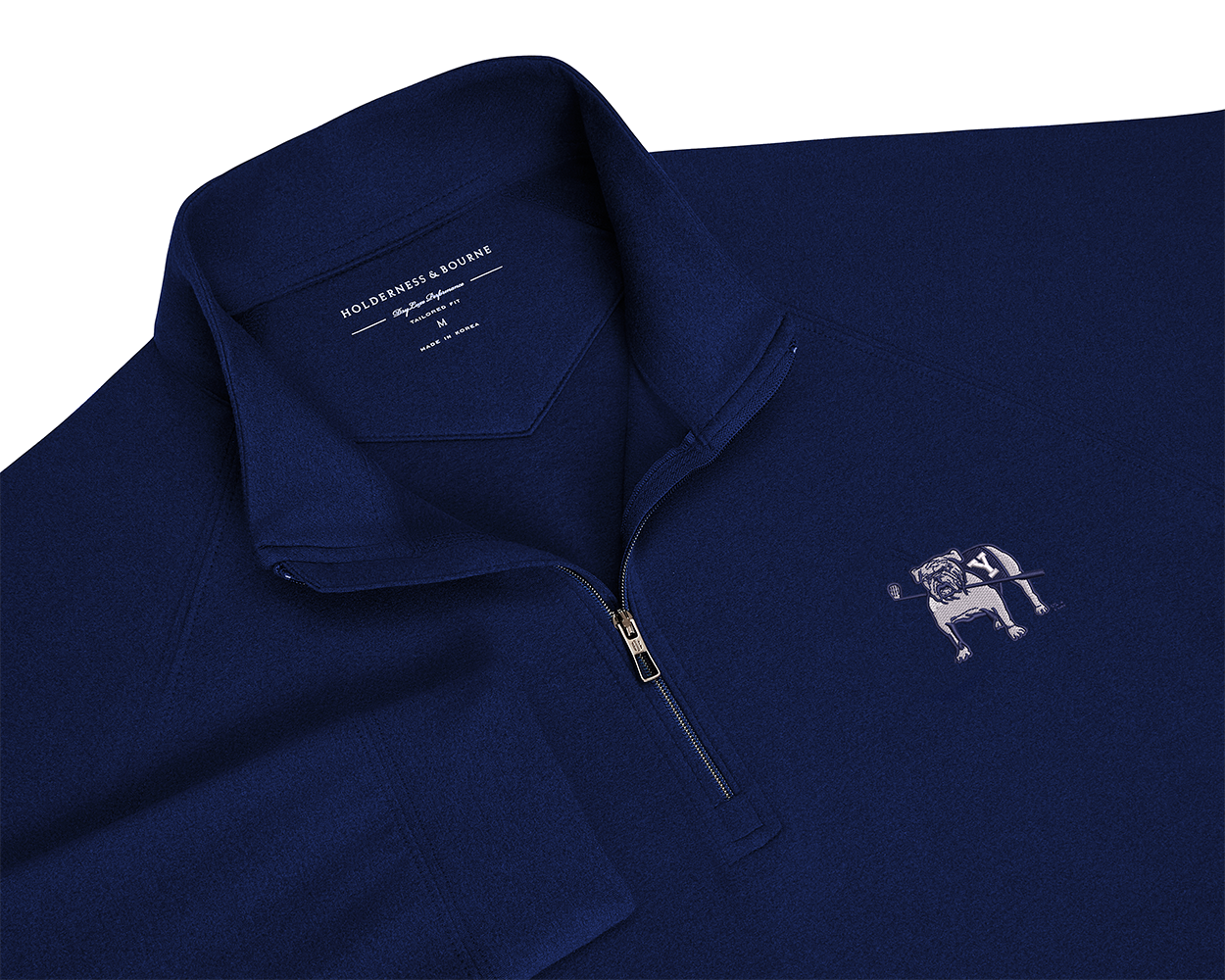 Yale Navy Blue Quarter Zip | Holderness & Bourne