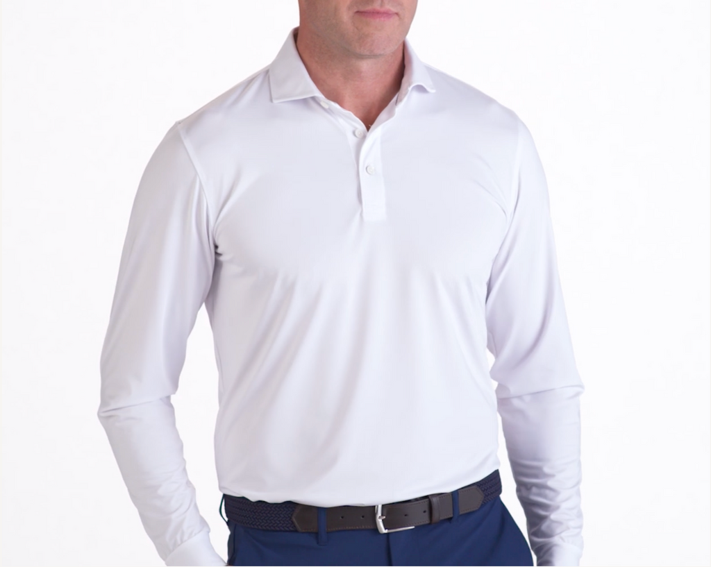 White Long Sleeve Polo Shirt | Holderness & Bourne White Long Sleeve Polo Shirt | Holderness & Bourne