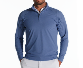 The Westland Pullover: Heathered Aberdeen Blue