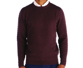 The Ward Sweater: Heathered Dark Claret