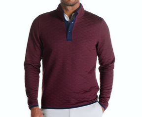 The Sullivan Pullover: Heathered Dark Claret & Navy