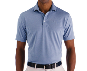 The Holland Shirt: Heathered Aberdeen Blue