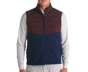 The Morris Vest: Navy & Dark Claret