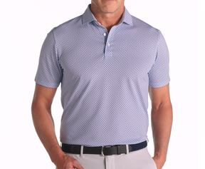 The Clark Shirt: Lavender/Navy/White