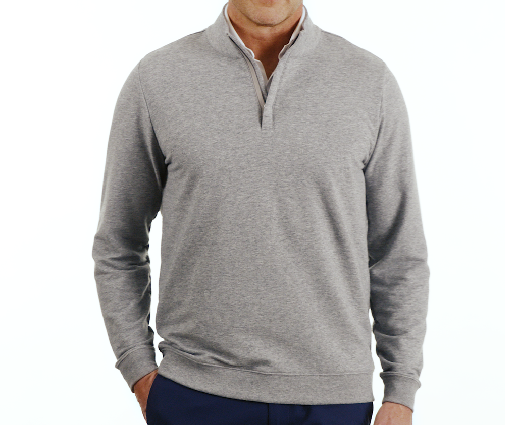 Men's Light Gray Quarter Zip | Holderness & Bourne Men's Light Gray Quarter Zip | Holderness & Bourne
