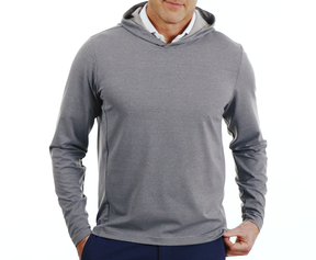 The Thompson Pullover: Heathered Gray & Navy