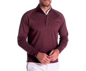 The Payne Pullover: Heathered Dark Claret