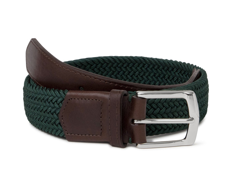 The adventurer dark green braided belt Color Bottle green Size L Taille 1  - 90 cm (du 32 au 36) Widths Classic