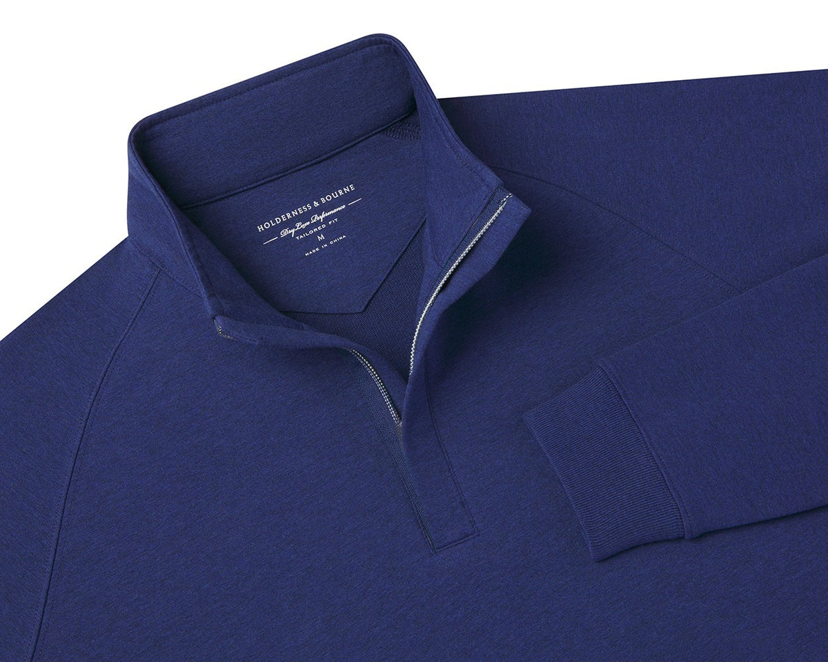 The Charles Pullover: Heathered Atlantic