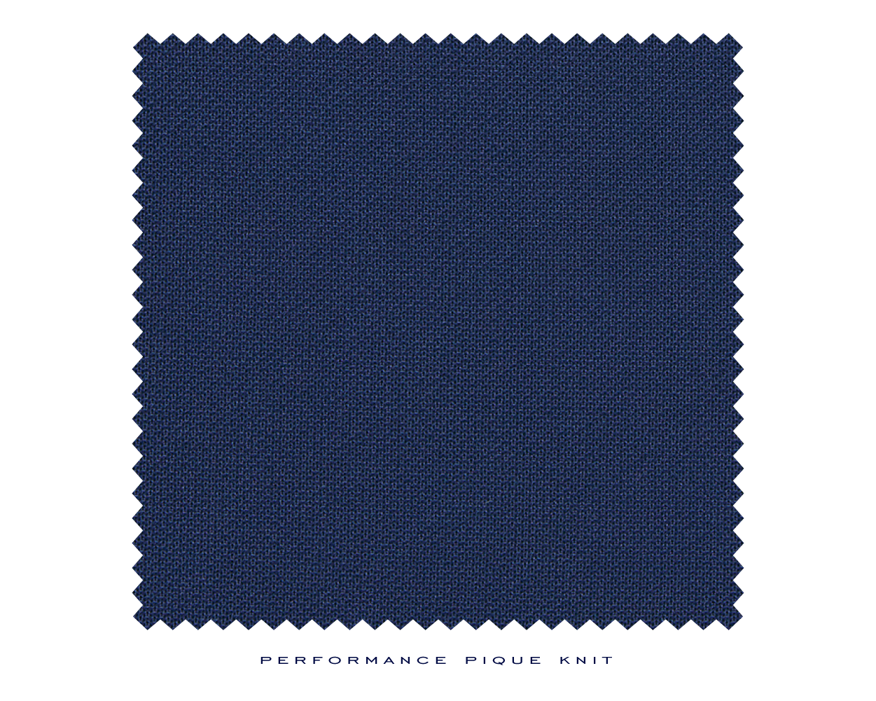 Close up shot of dark blue golf shirt material from Holderness and Bourne.